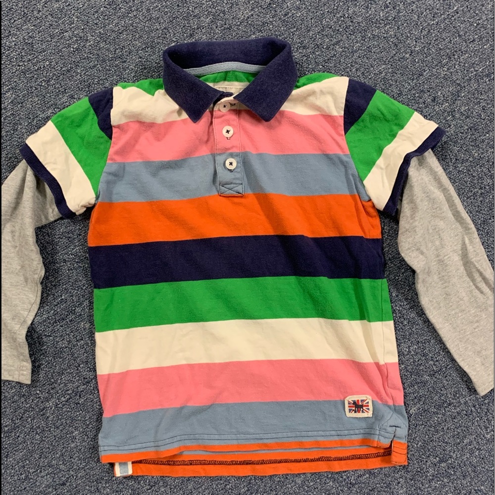 Mini Boden Kids Long Sleeve Polo | 6 - 7Y